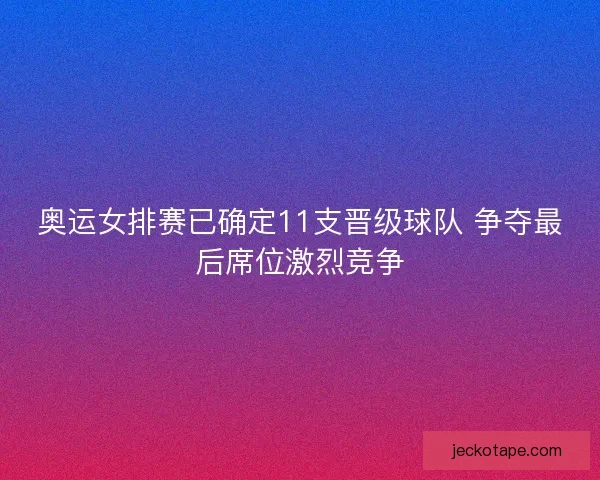 奥运女排赛已确定11支晋级球队 争夺最后席位激烈竞争